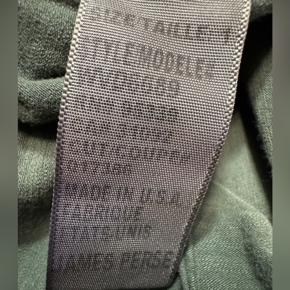 JAMES PERSE Wide Strap Ruched Dress Khaki Green-Grey  Women’s Size 1 Scoop Neck - Picture 10 of 16